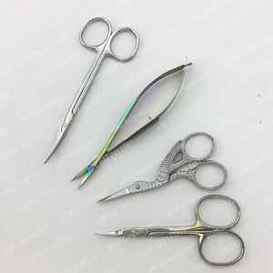 2025 Mini ciseaux à cils de maquillage de haute qualité en acier inoxydable de marque privée avec sac en PVC outils de beauté pointus pour la mise en forme des sourcils - Product Image 6