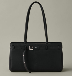 Elegant deep <b>red</b> leather hand bag, structured satchel style adorned with a lovely patterned silk <b>scarf</b>, at wholesale prices. - Product Image 3