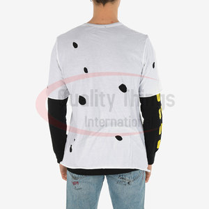 Venta al por mayor envío gratis mezcla de tamaño de alta calidad lavado logotipo personalizado camiseta desgastada lavado ácido camiseta hombres camisetas de gran tamaño - Product Image 6