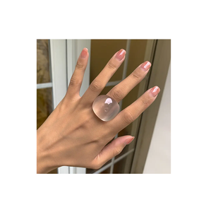 Joyería de diseño, anillos de dedo índice de resina de ojo colorido, anillo abierto creativo apilable, pieza al por mayor al mejor precio - Product Image 5