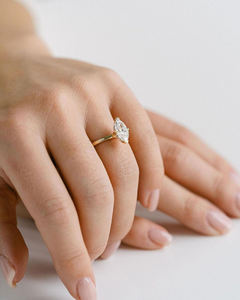 แหวนหมั้นเพชรโมอิสตัด2 CT สำหรับผู้หญิงยาวแหวนแต่งงานโซลิแทร์ประดับเพชรเม็ดเดี่ยว925เงินสเตอริง - Product Image 4