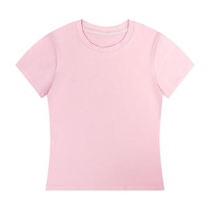 Femme T Shirt Stylish Cotton Slim Fit Casual Wear Elegant Soft Top Summer Fashion Comfortable Basic Wardrobe For Daily Clothing - Product Image 3