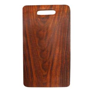 Tabla de cortar y picar de madera rústica moderna con bandeja de preparación Rectangular con acabado de grano natural y orificio para colgar - Product Image 5