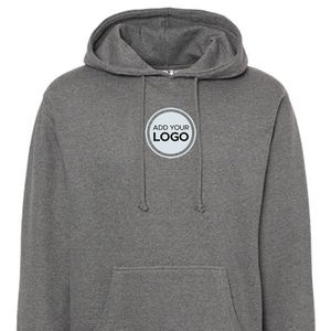 Independent Trading Co Mens Winter Sudadera con capucha Charcoal Heather Pullover Hoodies Impresión digital Front/Back Diseño personalizado - Product Image 2