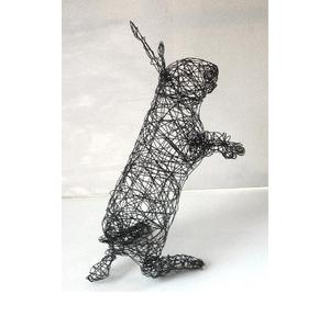 Escultura de Hierro Forjado en Forma de Rata, Hecha a Mano, Estilo Moderno, Acabado Antiguo, para Decoración del Hogar, Navidad y Festividades - Product Image 4