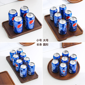 Bandeja de servicio rectangular larga de madera de acacia para uso de vajilla de cocina para desayuno, café, té y aperitivos - Product Image 3