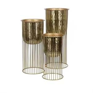 Maceta de Metal Dorada Elegante 2026 con Soporte Negro, Maceta de Estilo Moderno para Plantas de Jardín, Flores, Decoración de Balcón - Product Image 6