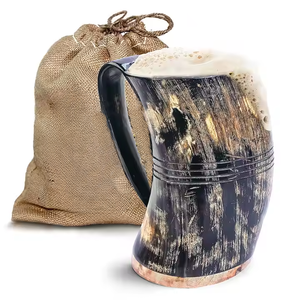 Tasses attrayantes en corne de Viking faites à la main verres blancs purs les nouvelles tasses de conception les plus populaires et les meilleures utilisations pour la fête, le restaurant - Product Image 6