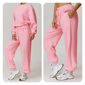 Pantalones personalizados para correr para mujer, 100% algodón, cierre de cintura elástica, ropa cómoda transpirable para estilo informal de invierno - Product Image 3