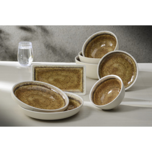 Marineblauwe Gletsjer Deco Melamine Dinerbord En Komset Milieuvriendelijke Serviesensets - Product Image 5