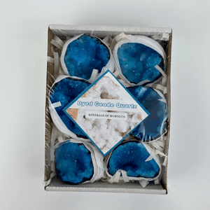 Juego de Geodas de Cuarzo Teñidas al por Mayor en Colores Rosa, Azul y Verde, Artesanía Mineral de Marruecos para Decoración del Hogar - Product Image 5