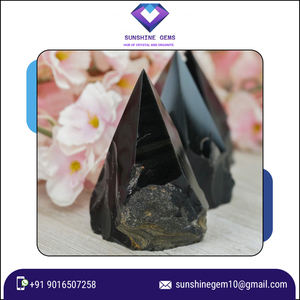 Qualité optimale 100% naturel grand point de cristal poli en obsidienne brute très demandé pour la décoration de guérison pierre précieuse Feng Shui - Product Image 3