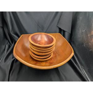 Grand bol à salade en bois pour la maison, café, restaurant et service de fête - Product Image 1