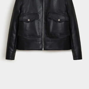 Meilleur prix Veste coupe-vent imperméable en cuir véritable de qualité supérieure pour homme avec logo personnalisé, teinte unie pour l'hiver, toutes tailles disponibles - Product Image 5