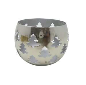 Nouvelle conception fer rond votif Nickel couleur pour noël éclairage décoration bougie pot pour salon décoration à la main - Product Image 5