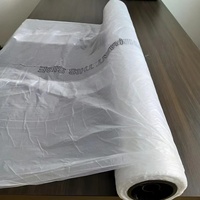 Feuilles de plastique de masquage en HDPE transparent de 16 pi x 350 pi Rouleaux de film PE étanche à l'humidité Utilisation industrielle Rénovation/peinture