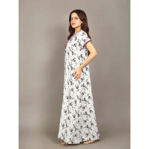 Chemise de nuit longue Evolve pour femme en viscose Liva avec poche, tissu tissé super doux et confortable, respirant, élasthanne, offre ODM - Product Image 4