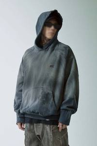 Sweat à capuche unisexe personnalisé, effet délavé, effet soleil, effet usé |   Sweat-shirt vintage délavé |   Sweat-shirt streetwear surdimensionné en gros - Product Image 2