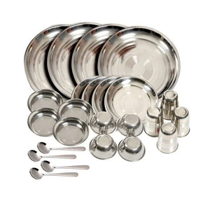 Ensemble de table en acier inoxydable personnalisable ensemble de 26 pièces vaisselle de haute qualité en gros ensemble de service de restaurant artisanat - Product Image 2