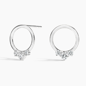 Boucles d'oreilles en argent sterling S925 classiques à la mode avec diamant Moissanite pour cadeau d'anniversaire de fête de mariage - Product Image 1