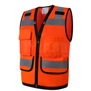 Gilet de sécurité haute visibilité respirant et imperméable avec bandes réfléchissantes, LED clignotante, logo personnalisable, nouveau modèle, prix de gros - Product Image 2