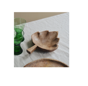 Assiette à dîner en bois d'acacia de qualité alimentaire Home Decor Vintage Leaf For Food pour les ustensiles de cuisine et au meilleur prix - Product Image 2