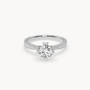 Bague de fiançailles Finley en or 14 carats avec diamant de laboratoire - Product Image 1