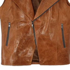 Chaleco de hombre personalizado de Cuero 100% de buena calidad estilo informal transpirable y precio razonable para la temporada de otoño - Product Image 6