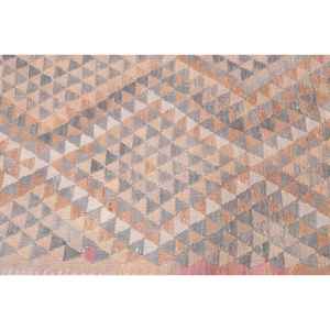 Alfombra vintage de 2.9x10.9 pies, alfombra turca tipo runner, alfombra de lana beige con plantas y árboles naranjas - Product Image 5