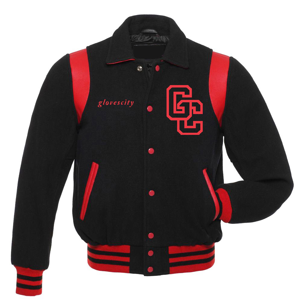 Order Online Melton Varsity Jacket Customizable Logo Printed