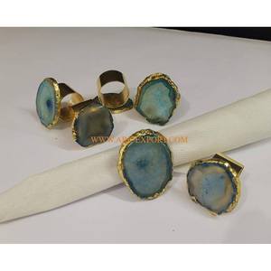 Servilleteros de acero inoxidable Metal brillante pulido forma redonda Mesa Hogar y boda servilleteros a precio competitivo - Product Image 2