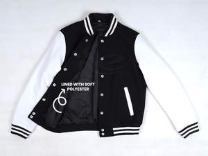 Veste de baseball varsity ajustée pour femmes, meilleure qualité, vente chaude, taille plus, hiver, broderie tricotée, 2025 - Product Image 3