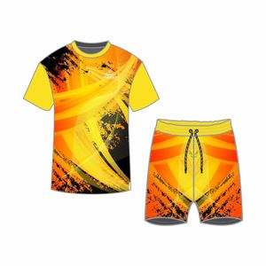 Conjuntos de Dos Piezas Casuales de Camiseta de Manga Corta y Pantalones Cortos con Estampado Gráfico en Degradado para Hombre, Ropa Deportiva Sublimada - Product Image 2