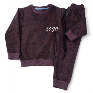 Personalizable a prueba de viento algodón niños sudadera Jogger conjuntos último estilo Casual tamaño perfecto sudadera Jogger chándal - Product Image 4