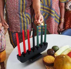 Juego Completo de Kwanzaa de 10 Piezas, Siete Velas, Copa de Comunión de Madera, 10 Piezas, Juego Completo de Celebración de Kwanzaa con Kinara y Velas - Product Image 2