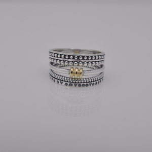 925 Sterling Shiny Elegant Designed Silver and Brass <b>Rings</b> for Unisex Handmade Daily Wear <b>Rings</b> Collection Gift for Her Jewelry - Product Image 2