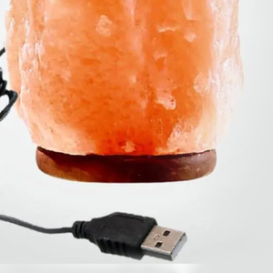Lampe de sel USB cristal de l'Himalaya Rock veilleuse avec socle en bois pour la maison bureau cadeau en gros - Product Image 6
