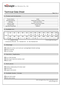 Sun Might R330 bande abrasive très flexible en oxyde d'aluminium 1250x100mm pour ponceuses à bande étroite adaptées au contour OEM - Product Image 3