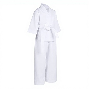 ชุดเครื่องแบบคาราเต้สีขาวชุดฝึกศิลปะการต่อสู้ทำจากผ้าฝ้ายน้ำหนักเบาพร้อมบริการ OEM ออกแบบแบรนด์ - Product Image 1