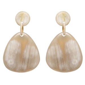 Elegantes pendientes de cuerno de búfalo natural para niñas y mujeres artesanías Javed DE LA India joyería de estilo Animal pulido - Product Image 2