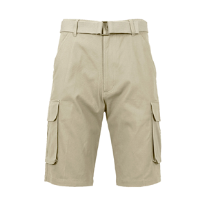 Shorts cargo décontractés pour hommes, coupe ajustée, grande taille, couleur unie, design personnalisé, shorts élégants à multiples poches pour hommes - Product Image 1
