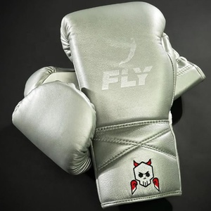 ถุงมือชกมวยแบบปรับได้ ปักโลโก้ OEM ตามสั่ง พร้อมเชือกผูกสีเงิน สำหรับฝึกซ้อม แข่งขัน และต่อสู้ ผลิตตามสั่ง - Product Image 5