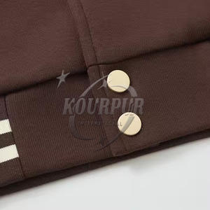 Blouson aviateur brodé 100% coton de haute qualité boutonné décontracté avec col montant vêtements d'hiver au prix de gros - Product Image 3