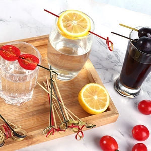 Brocheta de bambú desechable ecológica, palo de bambú para frutas, decoración de cóctel, brocheta de nudo de Bambú - Product Image 5