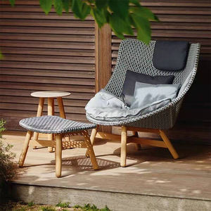 Canapé d'extérieur vintage, chaises de jardin, ensemble de canapés en teck et rotin, mobilier de patio - Product Image 1
