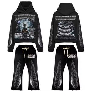 Ensemble de survêtement unisexe, sweat à capuche et pantalon de jogging, vêtements de sport confortables pour hommes et femmes, survêtement unisexe de qualité supérieure, ensemble deux pièces - Product Image 1