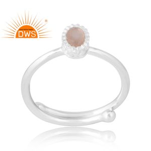 Anillo de piedras preciosas de piedra de luna de Chocolate Natural de Plata de Ley 925, joyería personalizada para mujer, regalo para ella - Product Image 1