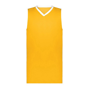 เสื้อบาสเก็ตบอลสีเหลืองแบบกำหนดเองปี 2025 ขายส่งชุดทีมแบบกำหนดเอง สไตล์ลำลอง ผ้าถักทอ ไซส์ใหญ่ เสื้อกล้ามผู้ชายราคาถูก - Product Image 2