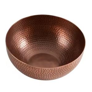 Bol de service artisanal en cuivre pur pour les dîners traditionnels, les fêtes de famille, les occasions festives ou la décoration intérieure culturelle - Product Image 3