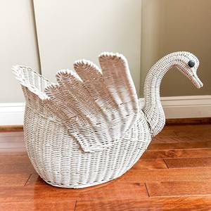 Cesta decorativa de cisne tejida a mano, elegantes cestas de ratán, nuevo diseño, contenedores de almacenamiento con forma de animal - Product Image 6